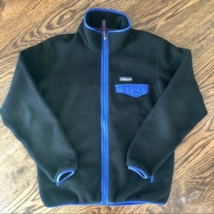 Patagonia synchilla full zip black fleece size S